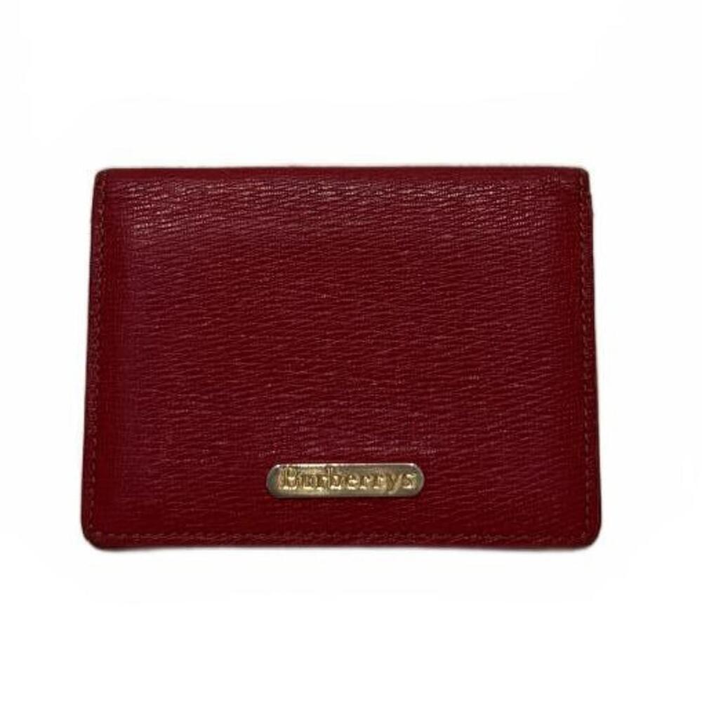 Vintage Red Burberry's Card Holder- EUC